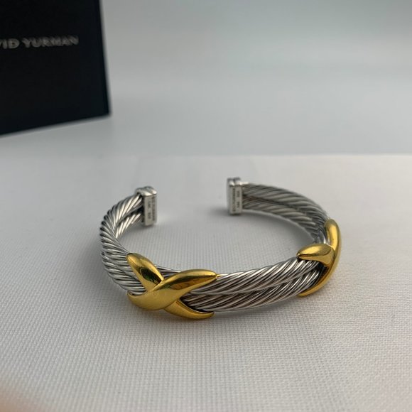 Gold x logo Sterling Silver Bracelet - Picture 3 of 4